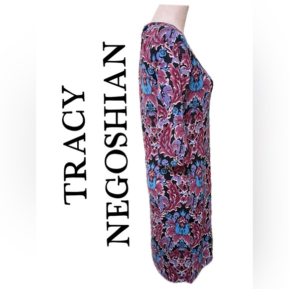 NWT TRACY NEGOSHIAN Danielle Watercolor Floral Dress. SIZE S - Picture 3 of 11